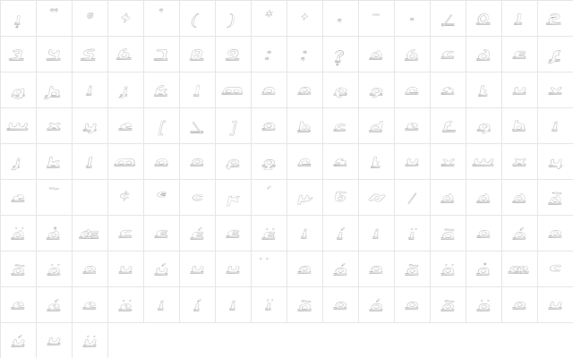 Echoplex Regular Character Map Echoplex Regular Character Map