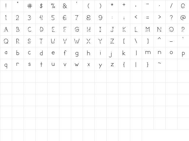 LD Dandelion Regular Character Map LD Dandelion Regular Character Map