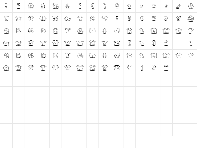 LD Frankenstein Regular Character Map LD Frankenstein Regular Character Map