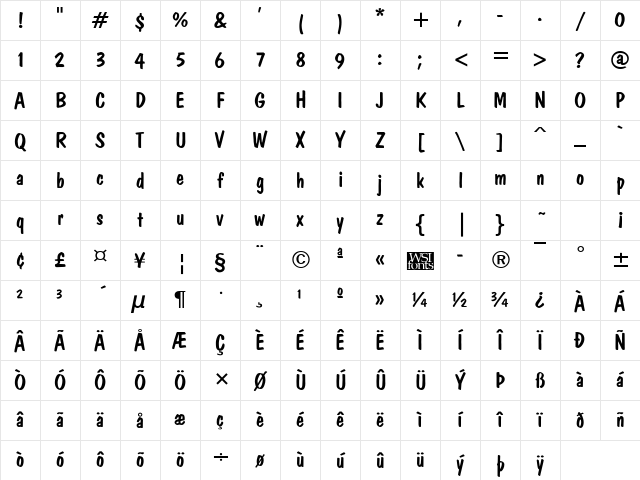 Brush Dom Regular Regular Character Map Brush Dom Regular Regular Character Map