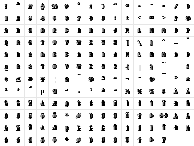 Buxon Becker Regular Character Map Buxon Becker Regular Character Map
