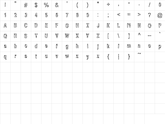 By Starlight Regular Character Map By Starlight Regular Character Map