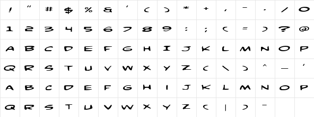 Comic Book Commando Expanded Expanded Character Map Comic Book Commando Expanded Expanded Character Map