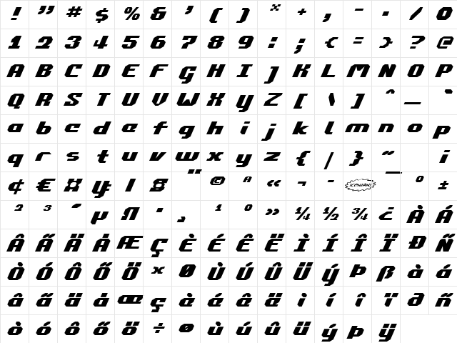 Commonwealth Expanded Italic Expanded Italic Character Map Commonwealth Expanded Italic Expanded Italic Character Map