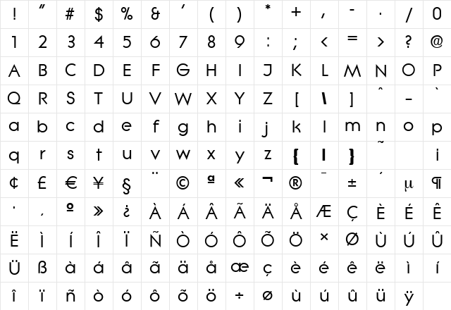 LiteraSerial Bold Character Map LiteraSerial Bold Character Map
