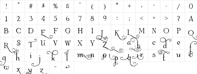 Albemarle Swash Regular Character Map Albemarle Swash Regular Character Map