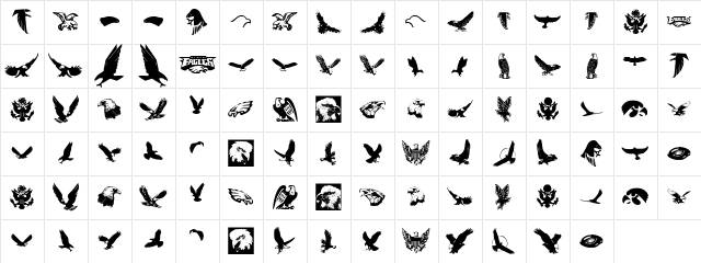Eaglemania Regular Character Map Eaglemania Regular Character Map