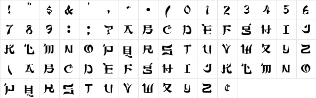 EchoCaps Normal Character Map EchoCaps Normal Character Map