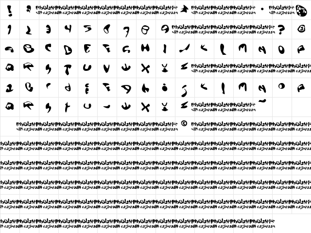 EctoBlaster Normal Character Map EctoBlaster Normal Character Map