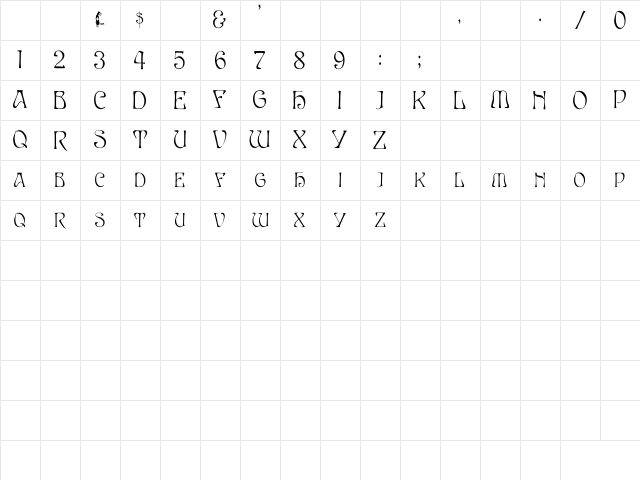 EddaCaps Cn Regular Character Map EddaCaps Cn Regular Character Map
