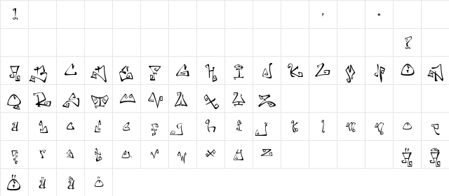 Farewell Eternity Regular Character Map Farewell Eternity Regular Character Map