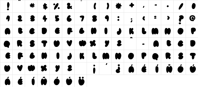 fat ass filled Regular Character Map fat ass filled Regular Character Map