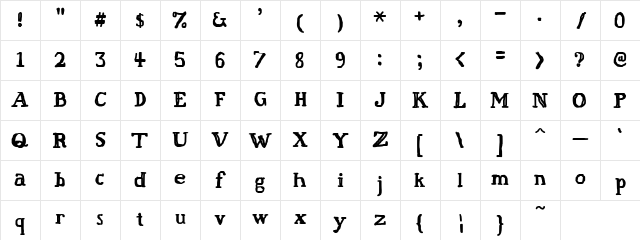 Fat Finger Regular Character Map Fat Finger Regular Character Map