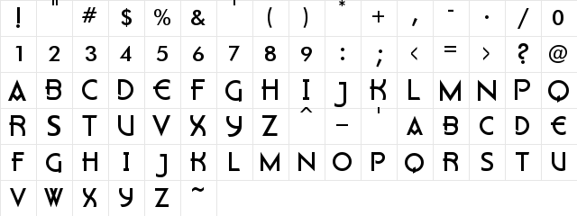 Flatley Regular Character Map Flatley Regular Character Map