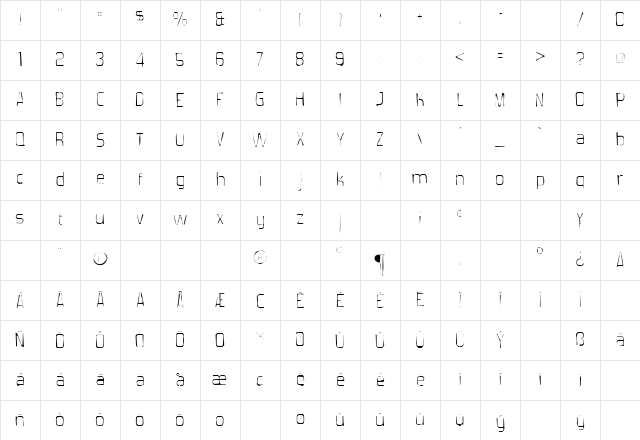 Forgotten Futurist Gaunt Regular Character Map Forgotten Futurist Gaunt Regular Character Map