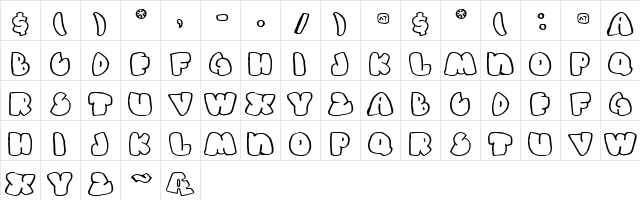 Gas Huffer Phat Regular Character Map Gas Huffer Phat Regular Character Map