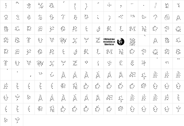 GaudiRed Tile Regular Character Map GaudiRed Tile Regular Character Map