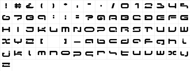 LVDC Papicon Regular Character Map LVDC Papicon Regular Character Map