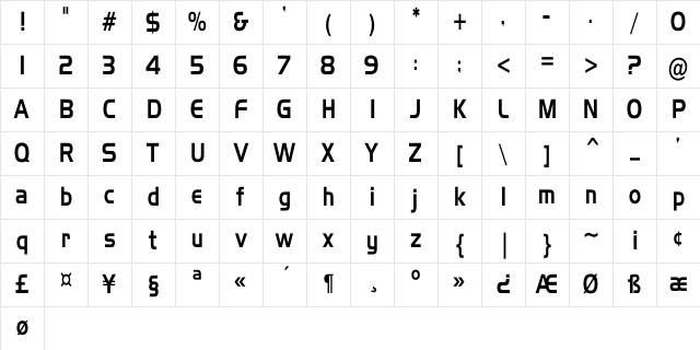 Handel Gothic Cn Regular Character Map Handel Gothic Cn Regular Character Map