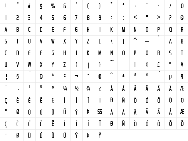 Handel Becker Compress Light Regular Character Map Handel Becker Compress Light Regular Character Map
