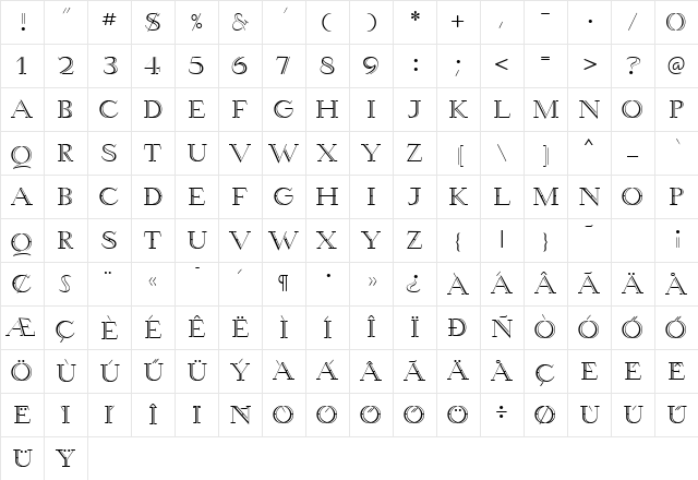 Huni_Wetetque Bold Regular Character Map Huni_Wetetque Bold Regular Character Map