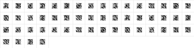 Kanzlei-Initialen Regular Character Map Kanzlei-Initialen Regular Character Map