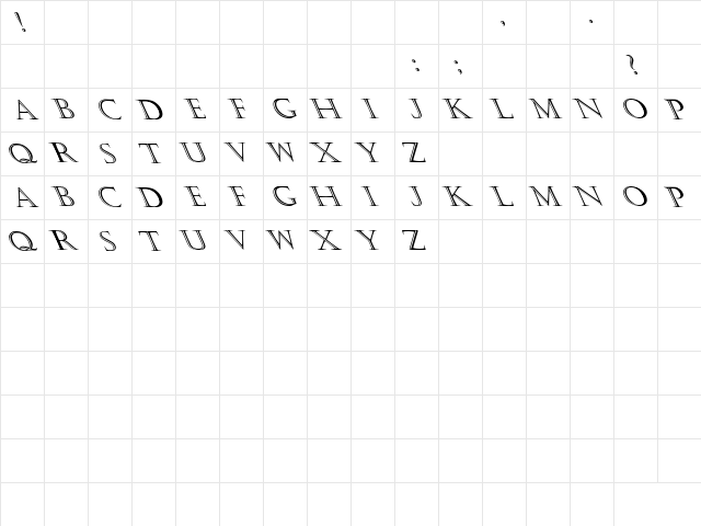 Kastellar Leftie Regular Character Map Kastellar Leftie Regular Character Map