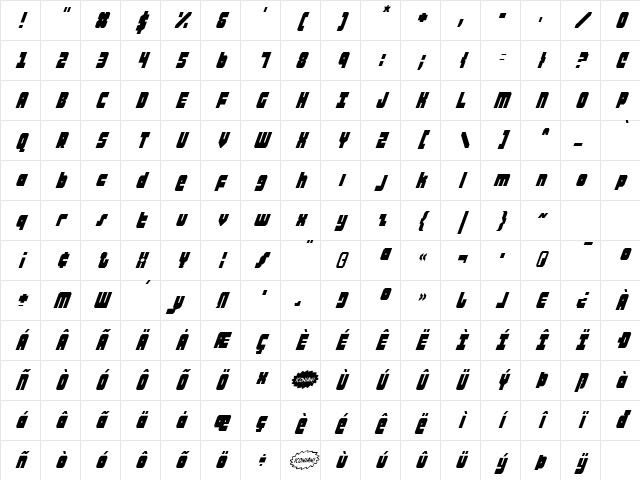 Alpha Taurus CondItalic CondItalic Character Map Alpha Taurus CondItalic CondItalic Character Map