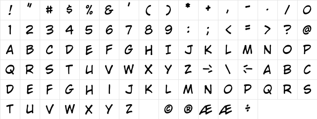 CCWildWords-Roman Roman Character Map CCWildWords-Roman Roman Character Map