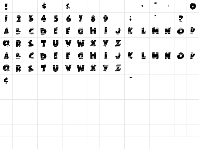 EasterFunbyTom Regular Character Map EasterFunbyTom Regular Character Map