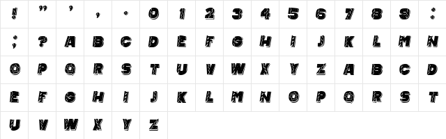 Mexican Tequila Italic Character Map Mexican Tequila Italic Character Map