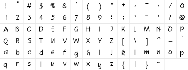 Kimlon Regular Character Map Kimlon Regular Character Map