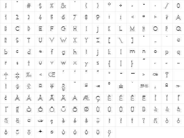 NazarethOpen Regular Character Map NazarethOpen Regular Character Map