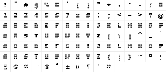 a_SimplerMrn Regular Character Map a_SimplerMrn Regular Character Map