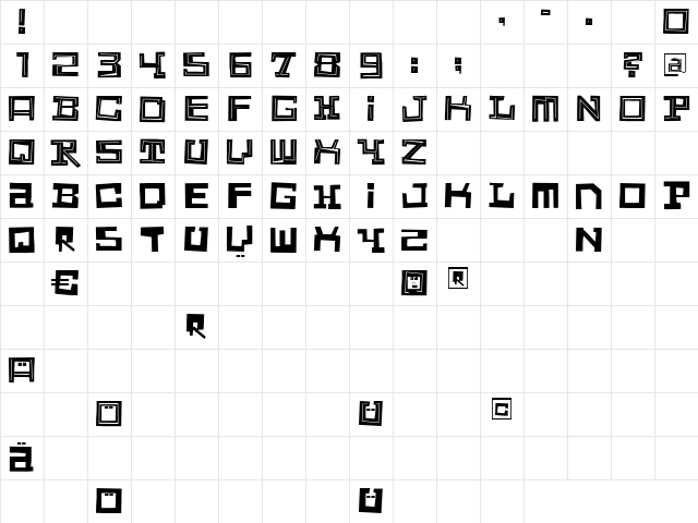 Scherenschnitt Regular Character Map Scherenschnitt Regular Character Map