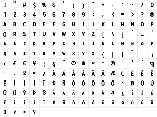 AntitledBold Caps Regular Character Map AntitledBold Caps Regular Character Map