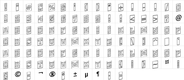 a_MonumentoTtlCmOtlUp Regular Character Map a_MonumentoTtlCmOtlUp Regular Character Map