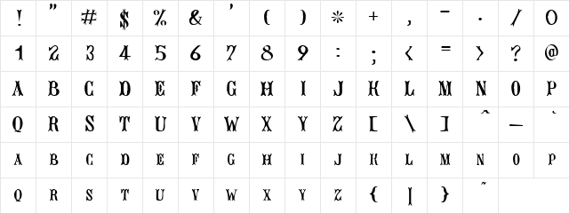 Cargeer Killer Regular Character Map Cargeer Killer Regular Character Map