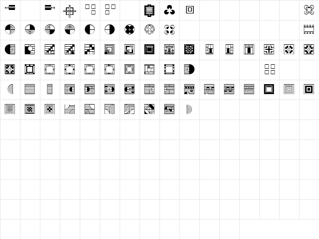 P22 FLLW Exhibition Extras Extras Character Map P22 FLLW Exhibition Extras Extras Character Map