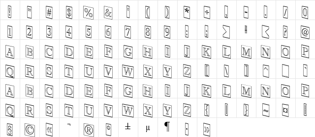 a_AntiqueTitulTrCmDnOtl Regular Character Map a_AntiqueTitulTrCmDnOtl Regular Character Map