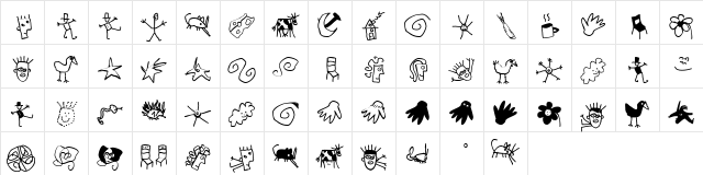 KarlasStrokemen Regular Character Map KarlasStrokemen Regular Character Map