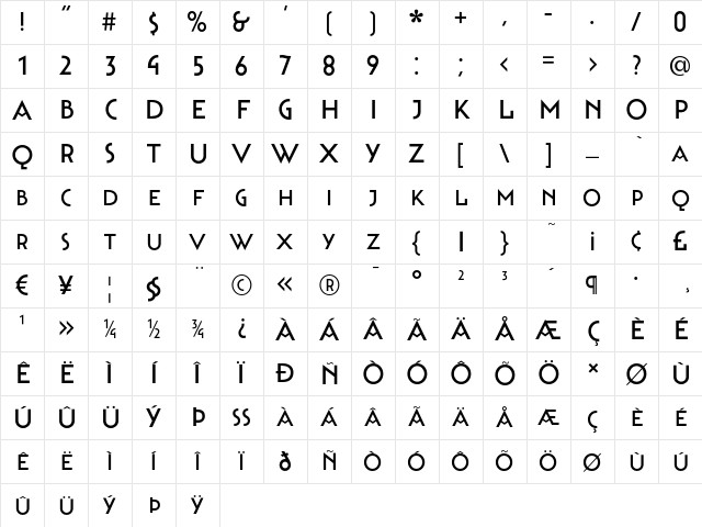 Bahnhof Regular Regular Character Map Bahnhof Regular Regular Character Map