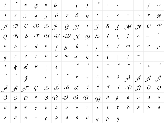Bispo Original Regular Character Map Bispo Original Regular Character Map