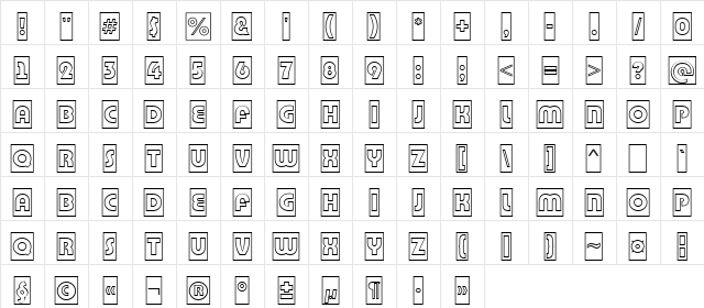 a_BighausTitulCmOtl Regular Character Map a_BighausTitulCmOtl Regular Character Map