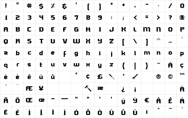 OWOReactor Regular Character Map OWOReactor Regular Character Map