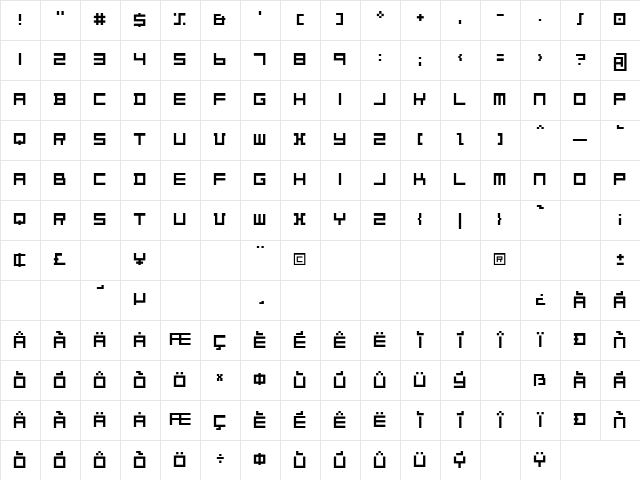 P22 DeStijl Regular Regular Character Map P22 DeStijl Regular Regular Character Map