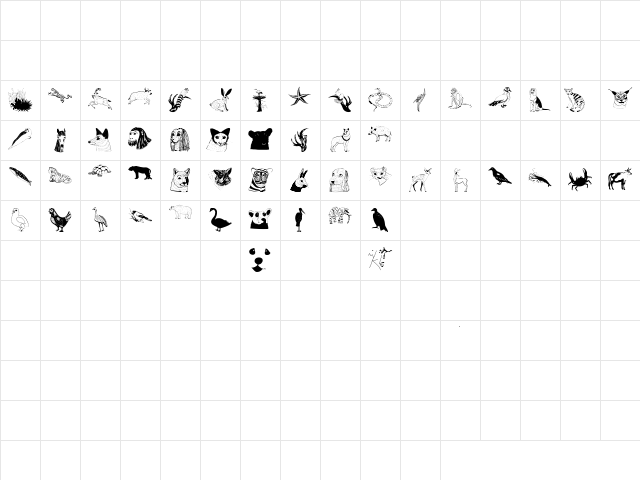 AbermalsAnimals Regular Character Map AbermalsAnimals Regular Character Map