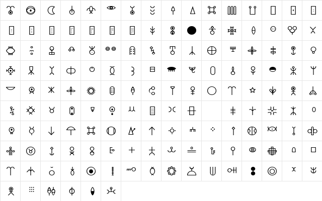 Yisana-Normal Regular Character Map Yisana-Normal Regular Character Map