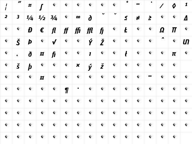 Unit-BoldItalicTFExpert Regular Character Map Unit-BoldItalicTFExpert Regular Character Map