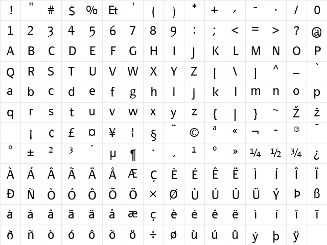 PageSansTF-Light Regular Character Map PageSansTF-Light Regular Character Map